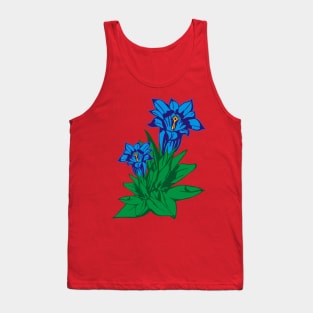 Gentian Mountain Flower Flower Tank Top